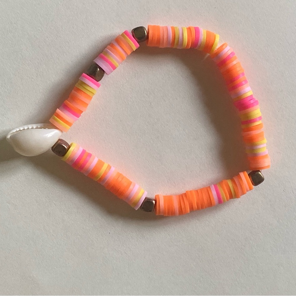 Coral orange bracelet
